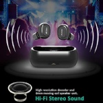 Ecouteur Bluetooth, Mini Oreillette Bluetooth sans Fil V5.0 avec Boîte de Charge Magnétique, [16 Heures de Musique] Stéréo Noise Cancelling Casque Intra-Auriculaires IPX4 pour Sport Jogging